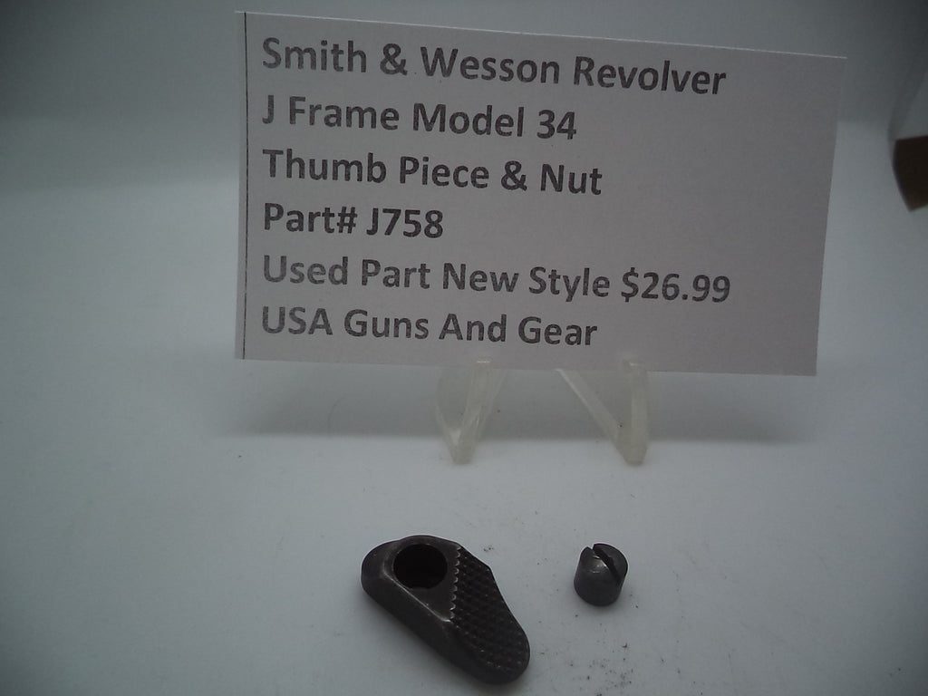 Smith & Wesson J Frame Model 34 Internal Parts Used New Style J758