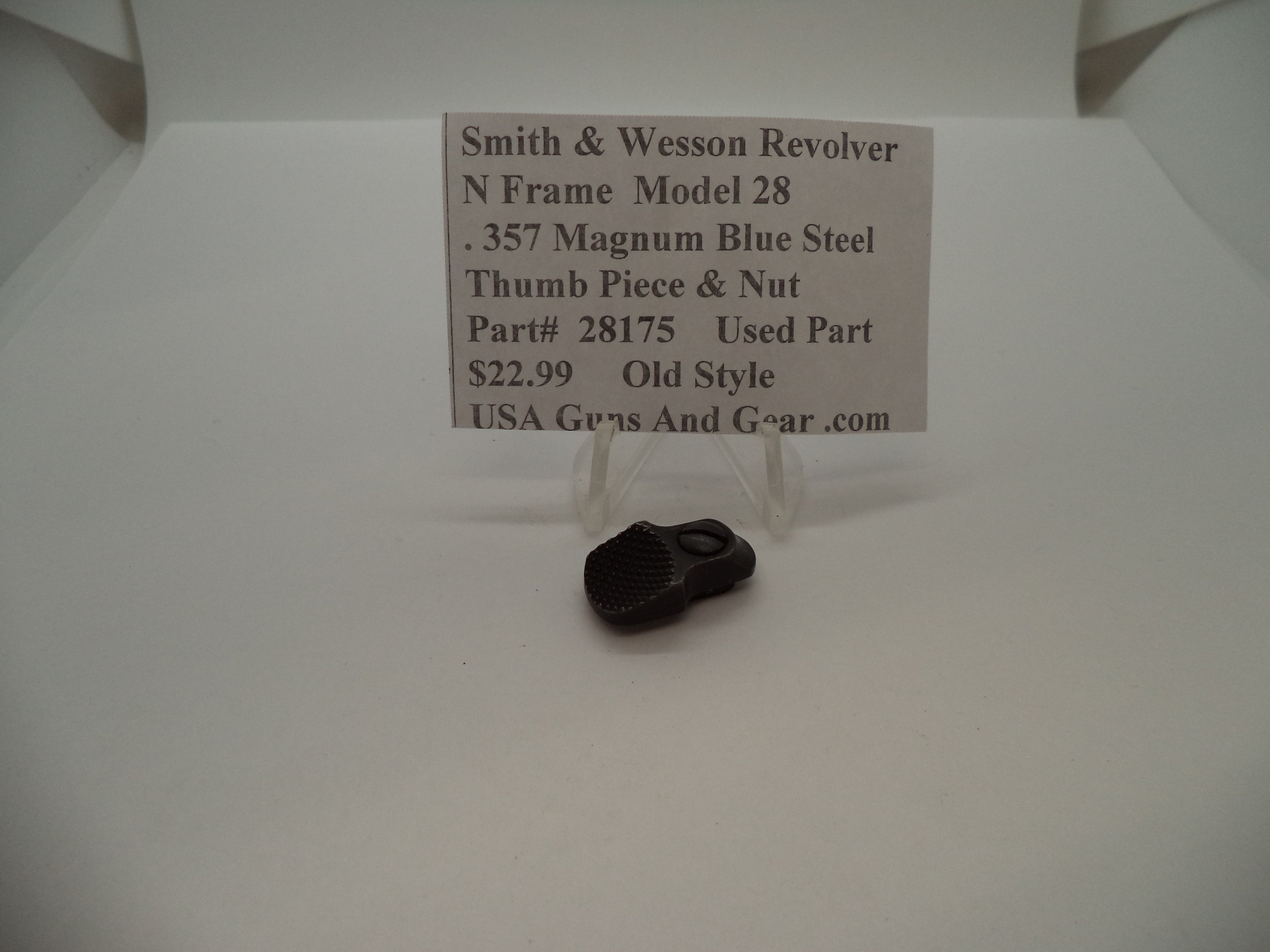 28175 Smith & Wesson N Frame Model 28 Used Thumb Piece & Nut Old Style