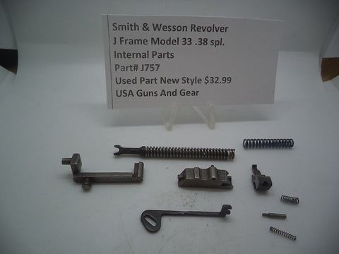 J757 Smith & Wesson Used J Frame Model 33 .38 Spl. Internal Parts  Used Parts