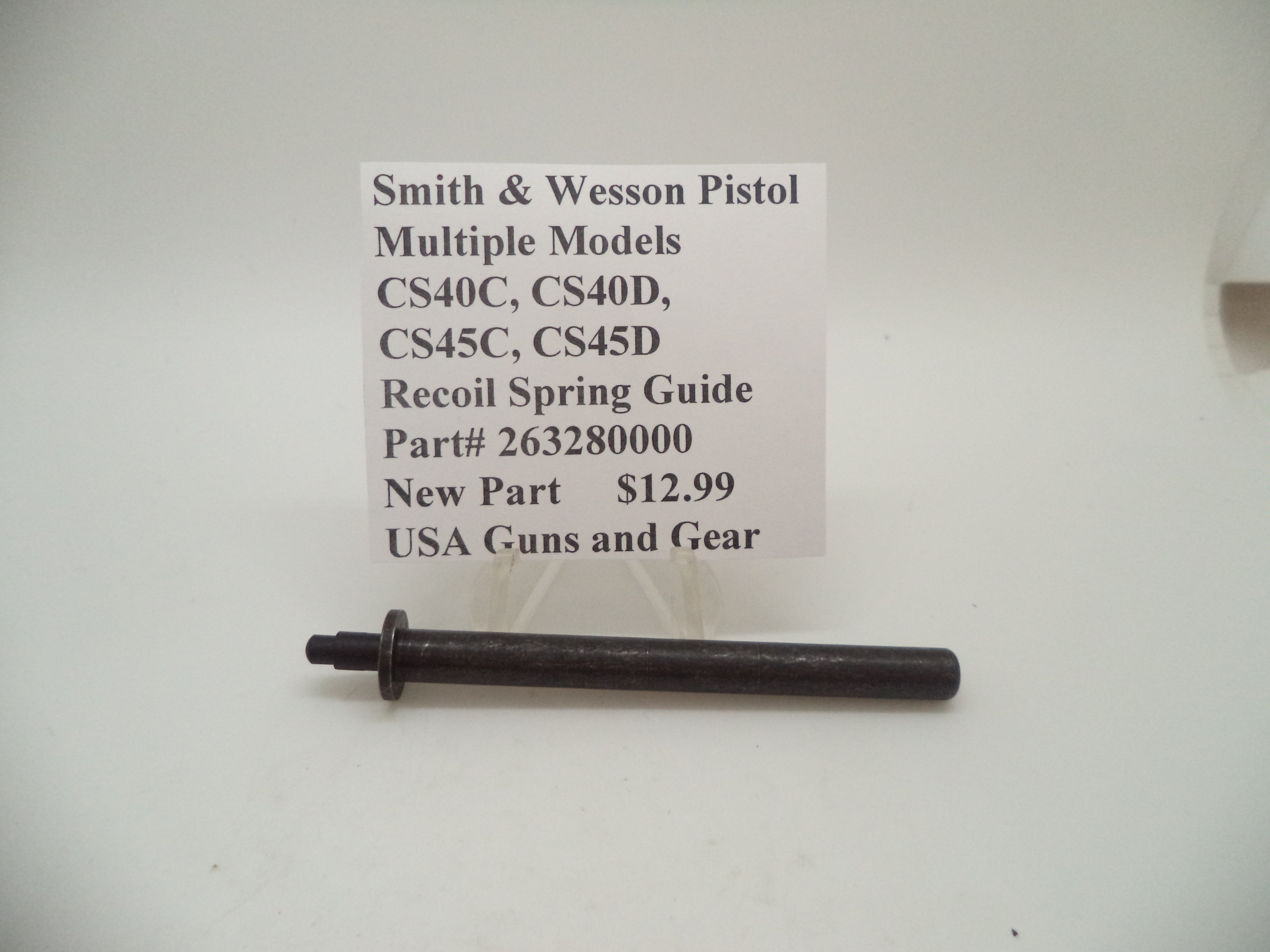 263280000 S&W Model CS40C, CS40D, CS45C, CS45D Recoil Spring Guide