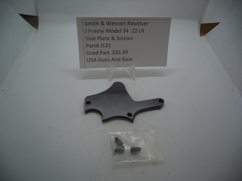 J121 Smith and Wesson J Frame Model 34 Sideplate Blue Used 22LR