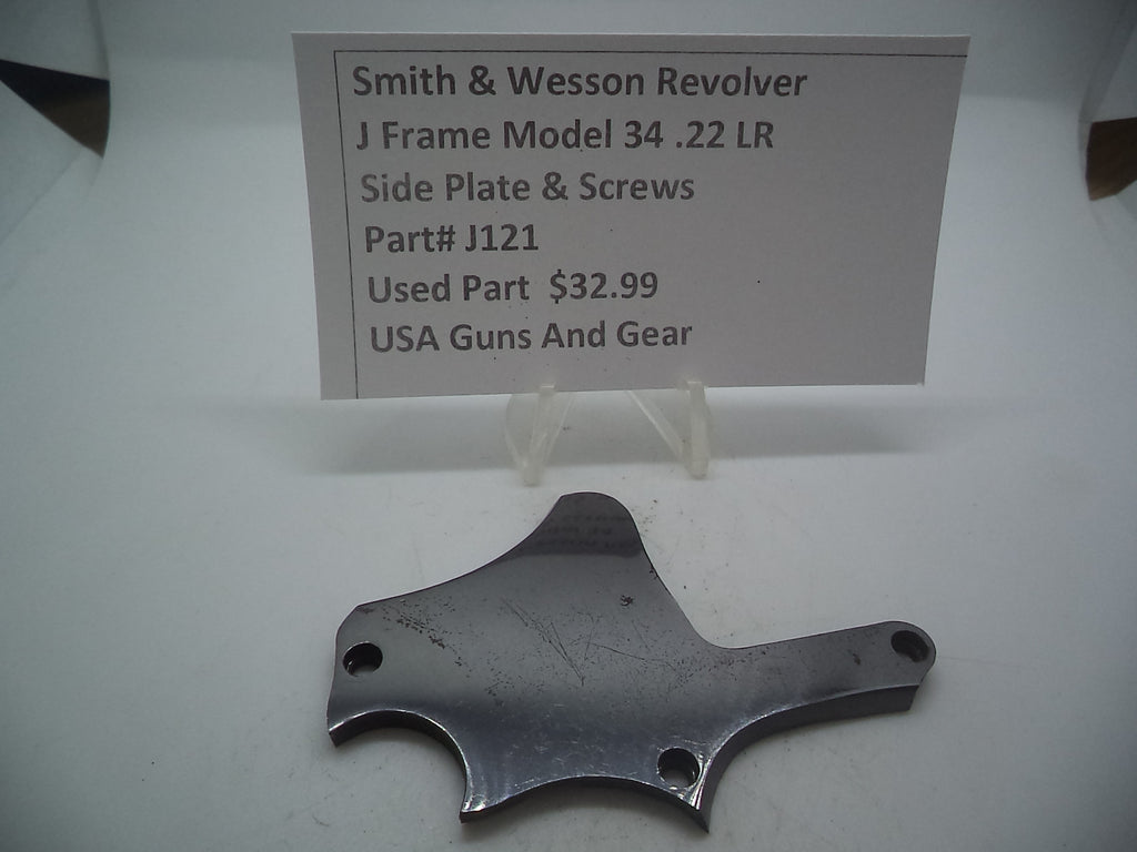 J121 Smith and Wesson J Frame Model 34 Sideplate Blue Used 22LR