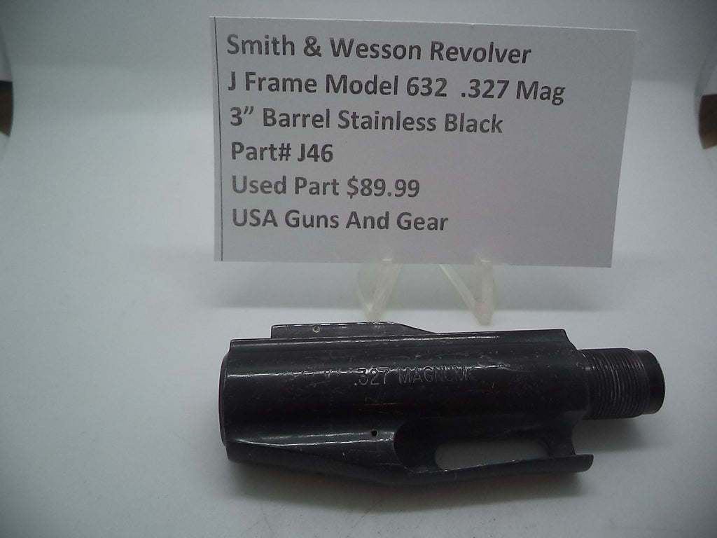 J46 Smith & Wesson J Frame Model 632 3" Barrel Ported Black SS Used 327 Mag