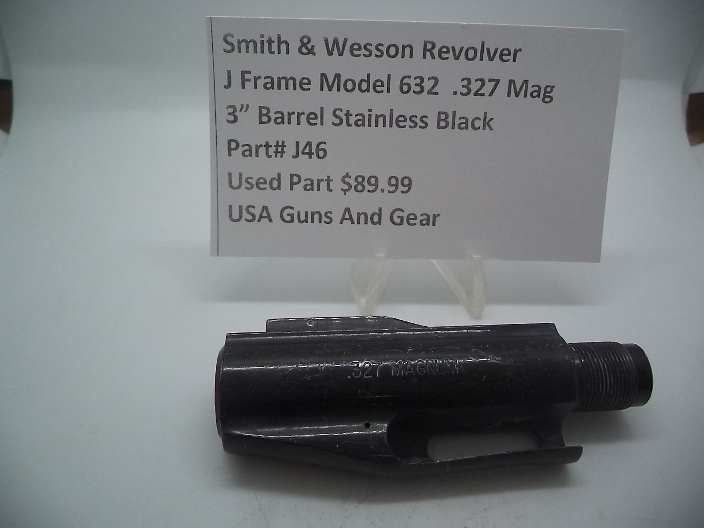 J46 Smith & Wesson J Frame Model 632 3" Barrel Ported Black SS Used 327 Mag