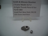 J383 Smith & Wesson Used J Frame Model 317-2 Airlite Thumbpiece & Nut .22LR
