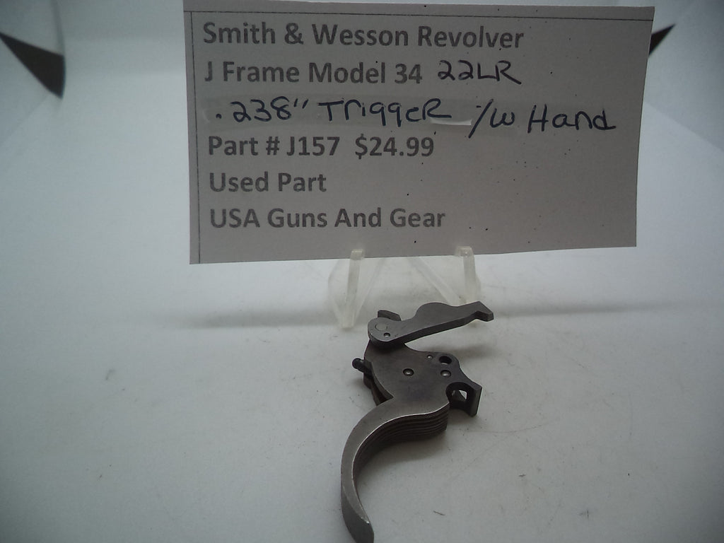 J157 Smith and Wesson J Frame Model 34 .238" Trigger W/ Hand Used 22LR