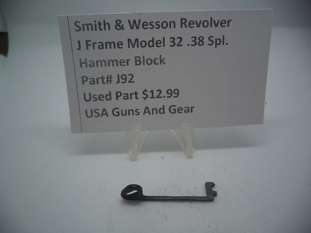 J92 Smith and Wesson J Frame Model 32 Hammer Block Used 38 Special