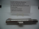 J789 Smith & Wesson Used J Frame Model 63 S.S. 4" Red Ramp Pinned Barrel -                                USA Guns And Gear-Your Favorite Gun Parts Store