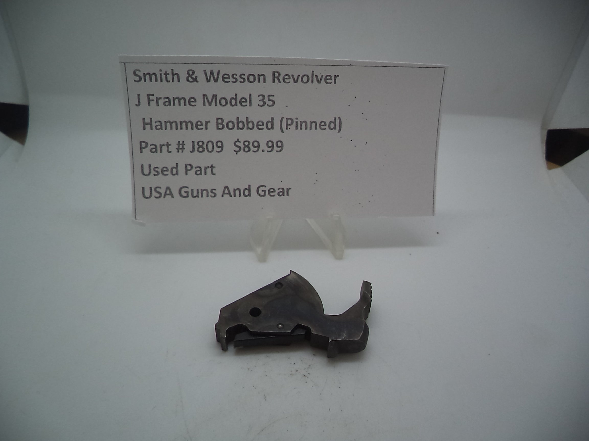J809 Smith & Wesson Used J Frame Model 35 C.H. .22Cal Bobbed Hammer