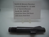J34 Smith & Wesson J Frame Model 51 Revolver 3.5" Barrel Blue NOS 22 MRF Used Part