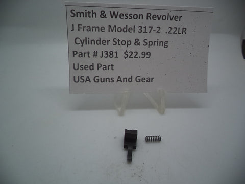 J381 Smith & Wesson Used J Frame Model 317-2 .22LR Cylinder Stop & Spring