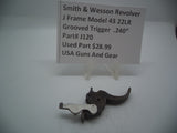 J120 Smith and Wesson J Frame Model 43 .240" Grooved Trigger Used 22LR