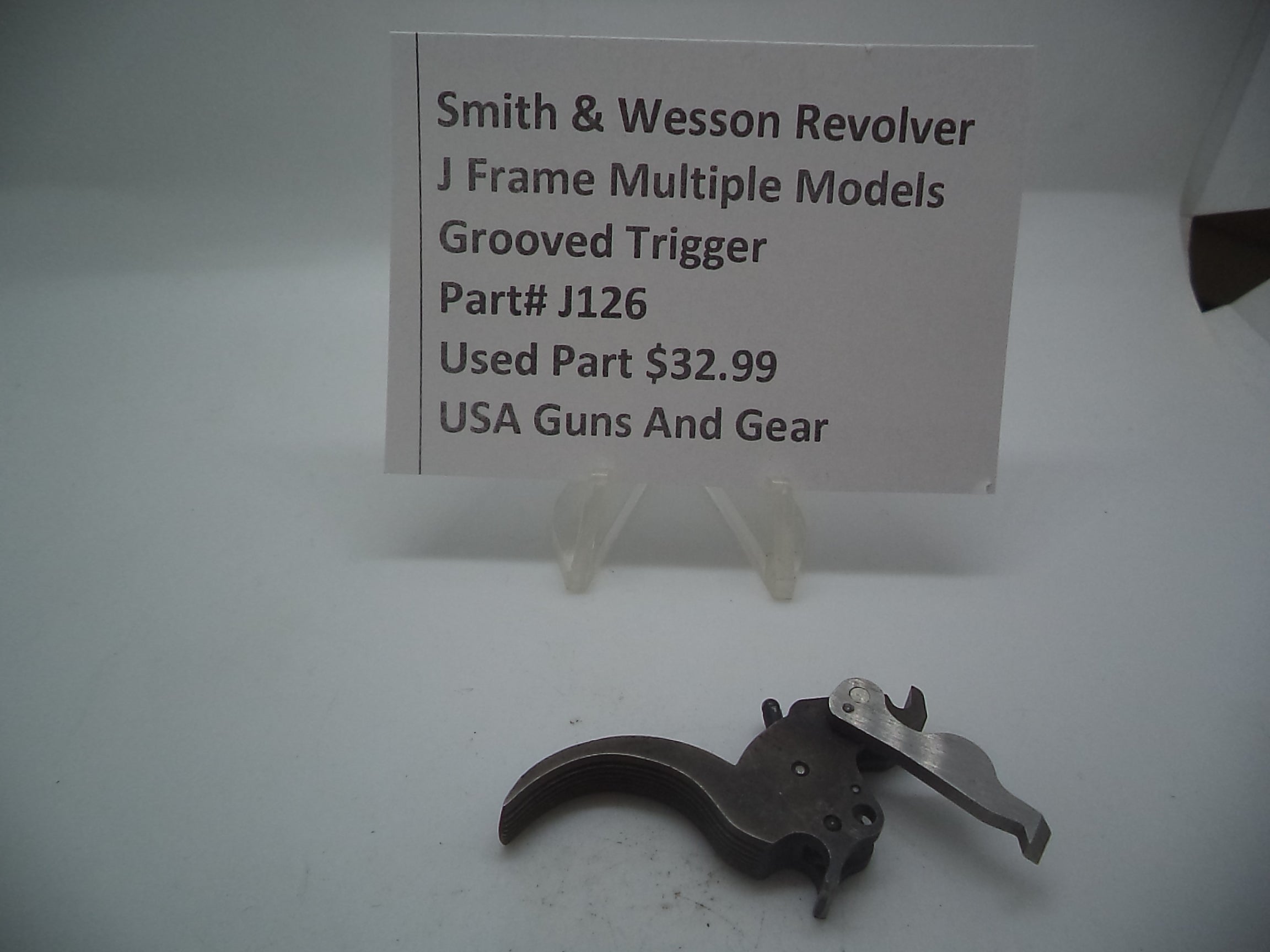 J126 Smith and Wesson J Frame Grooved Case Hardened Trigger Used Part