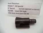 8 Rossi Revolver (Model ?) 2" Barrel Used Old Style .38 Special