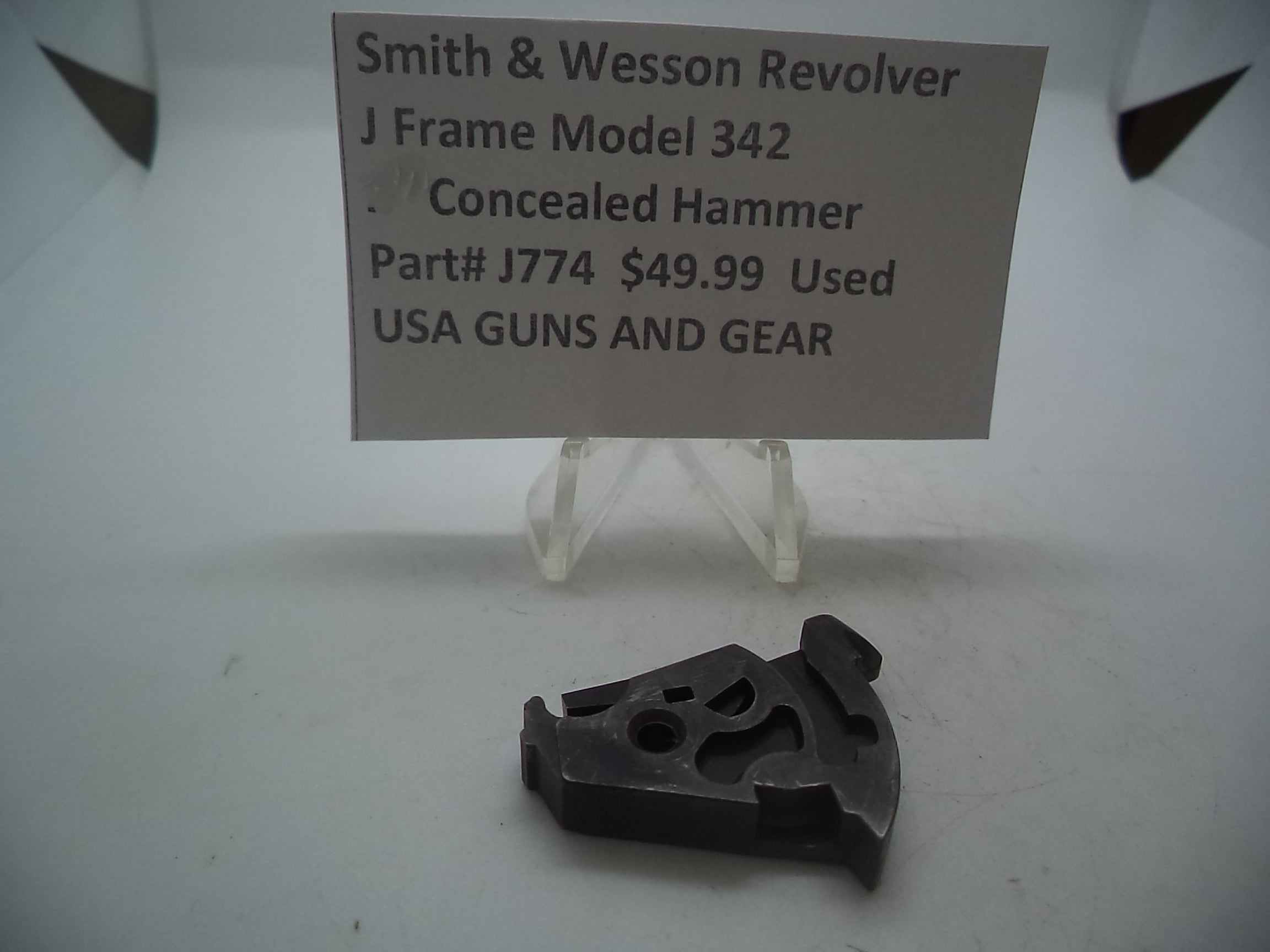 J774  J Frame Model 342  Concealed Hammer