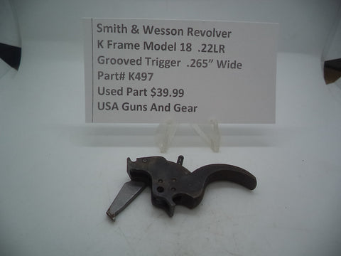 K497 Smith & Wesson M-18 .265" wide grooved trigger  used gun part -                                USA Guns And Gear-Your Favorite Gun Parts Store