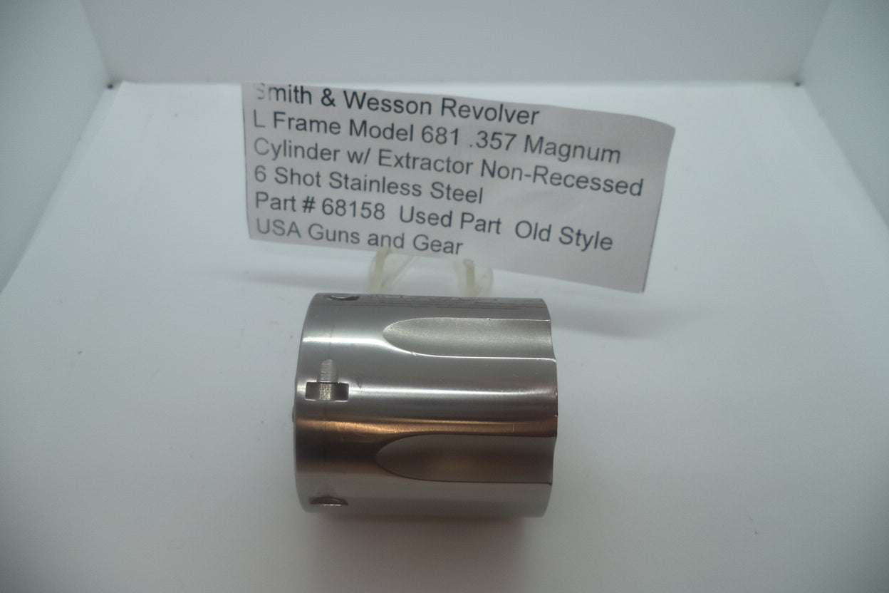 Smith & Wesson L Frame Model 681 Revolver .357 Cylinder w/Extractor Non Recessed Stainless Steel Used 68158
