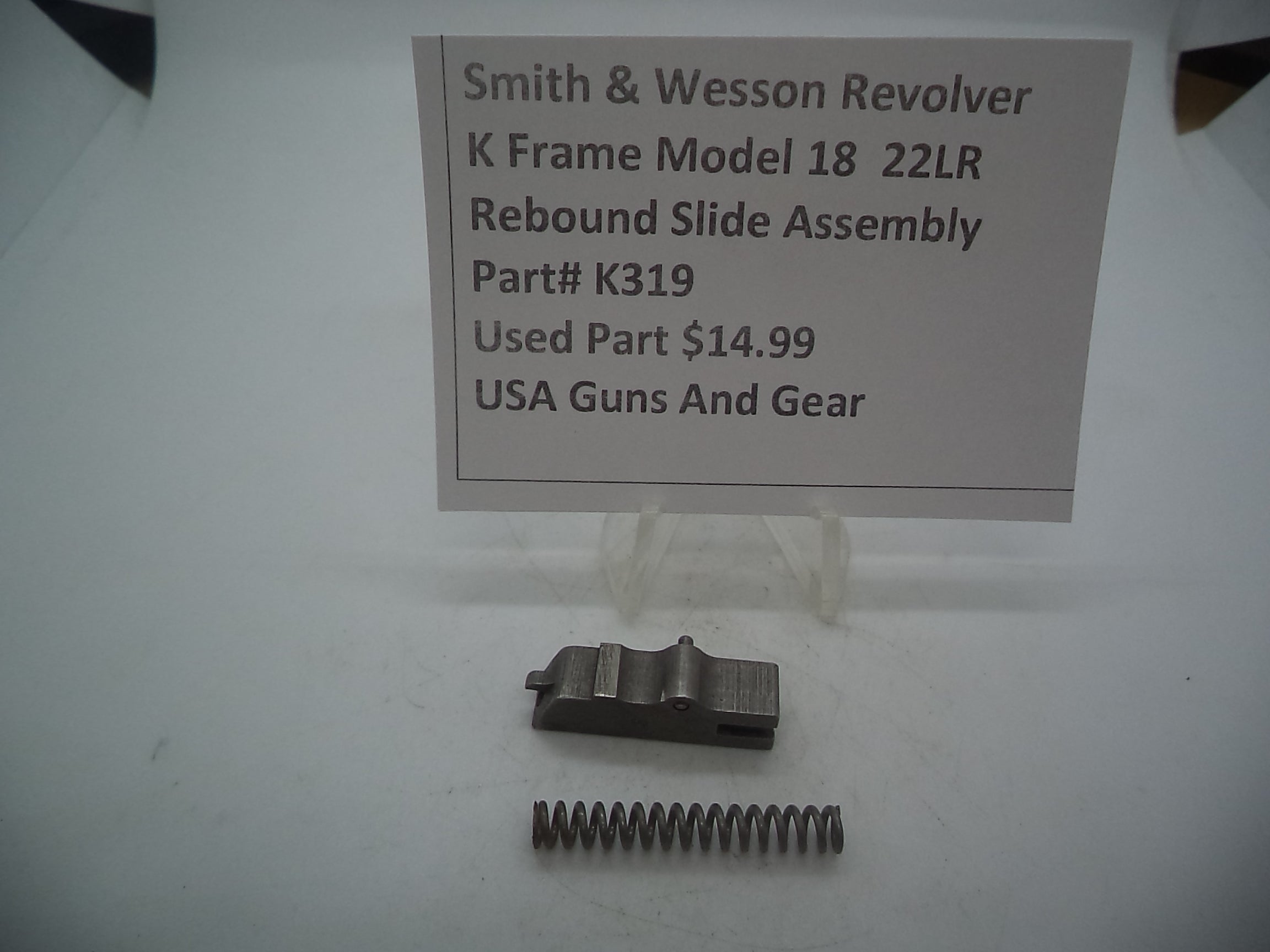 K319 Smith & Wesson Used K Frame Model 18 rebound slide assembly -                                USA Guns And Gear-Your Favorite Gun Parts Store