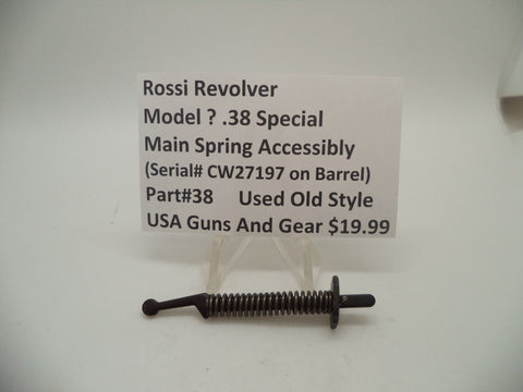 38 Rossi Revolver (Model ?) Main Spring Used Old Style .38 Special