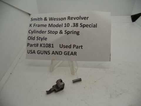 K1081 Smith & Wesson K Frame Model 10 Cylinder Stop & Spring .38 Special