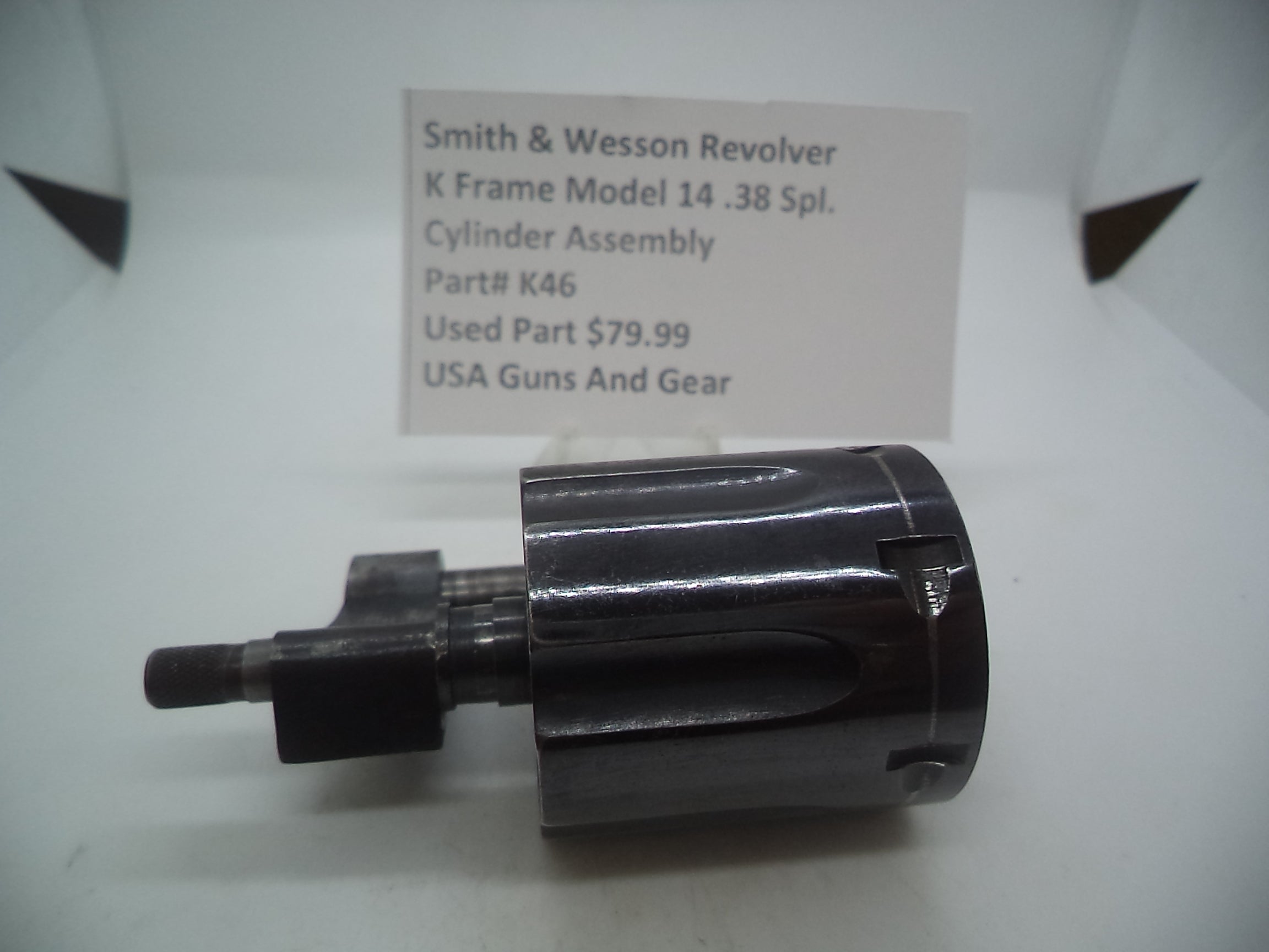 Smith & Wesson K Frame Model 14 Cylinder Assembly - 2" Barrel Blue Steel .38 Special - Used OEM Part K46