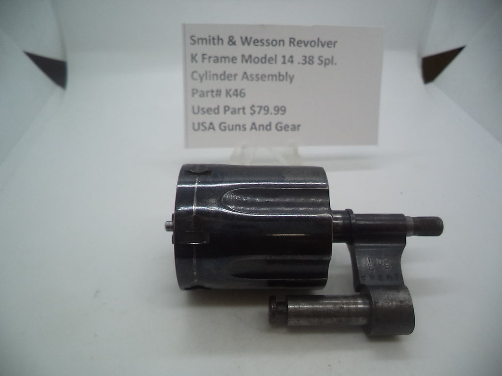 Smith & Wesson K Frame Model 14 Cylinder Assembly - 2" Barrel Blue Steel .38 Special - Used OEM Part K46
