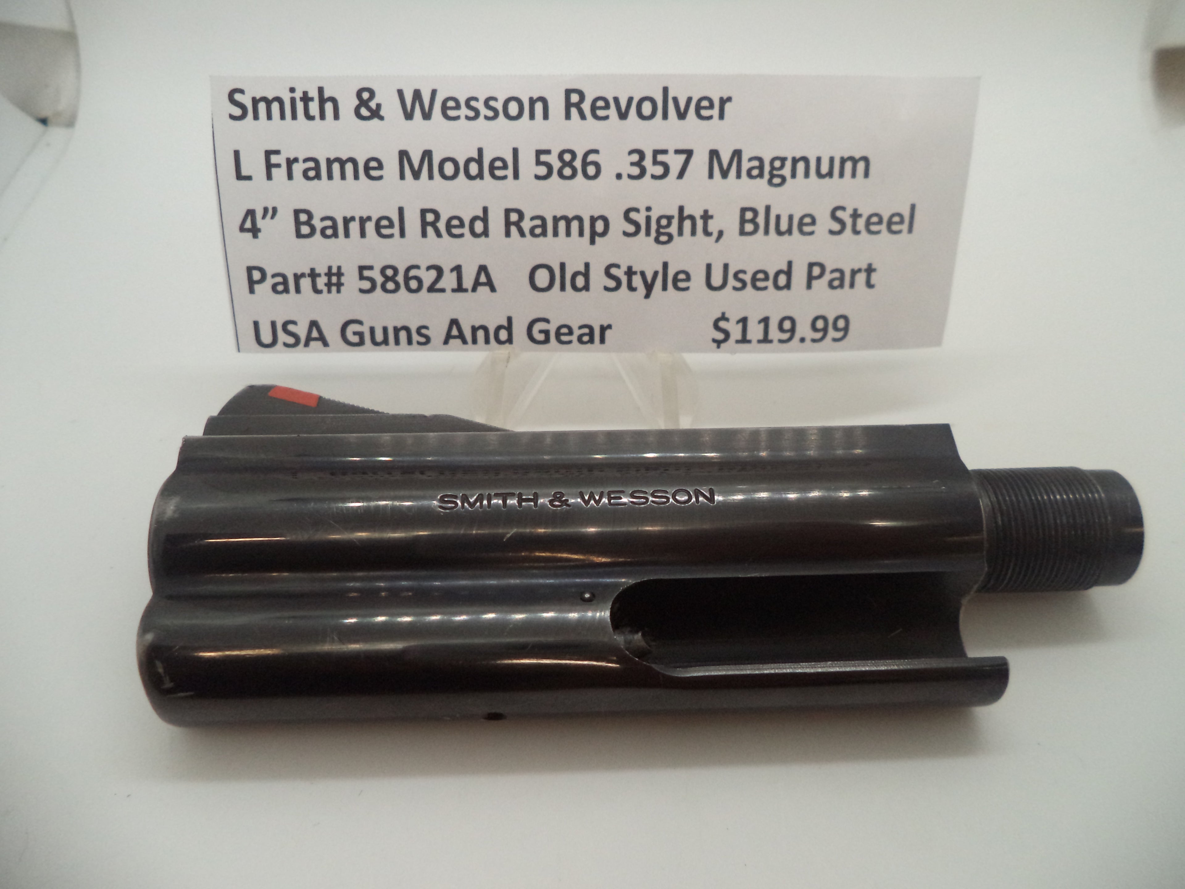 58621A Smith & Wesson L Frame Model 586 4" Barrel .357 mag Used Part