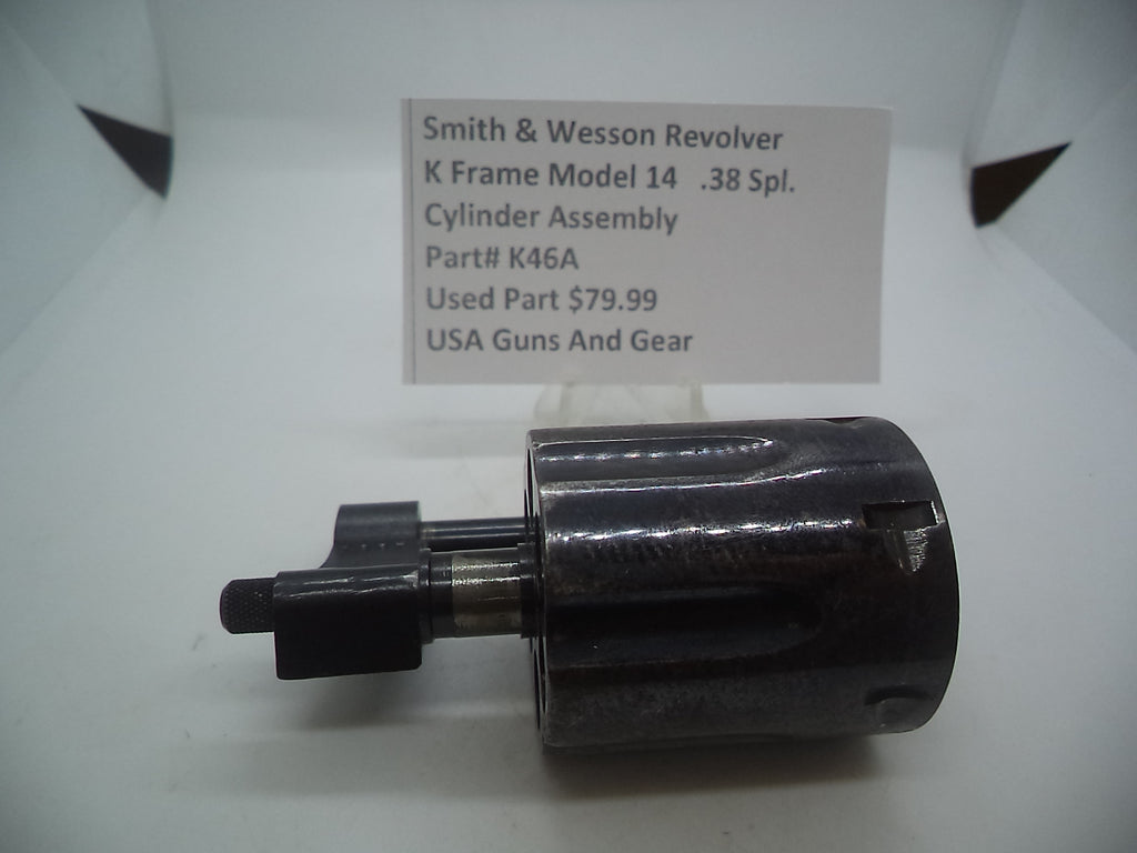 Smith & Wesson K Frame Model 14 Cylinder Assembly - 2" Barrel Blue Steel .38 Special - Used OEM Part K46A