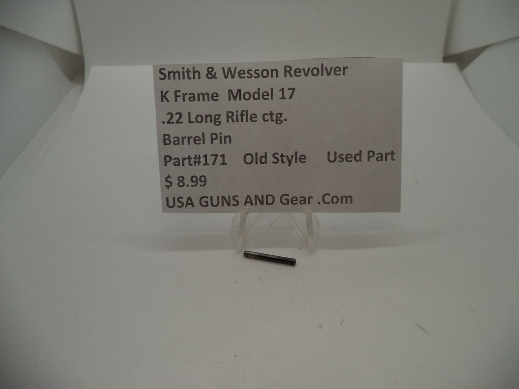 Smith & Wesson K Frame Model 17 Barrel Pin .22 Long Rifle Old Style - 171
