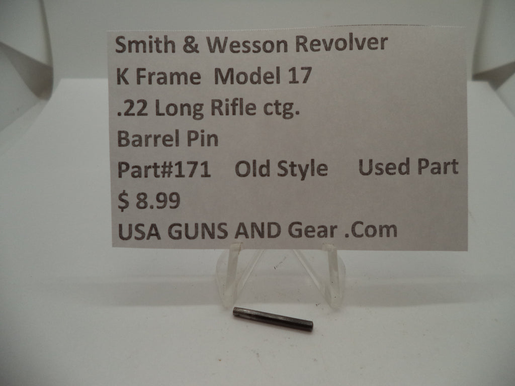 Smith & Wesson K Frame Model 17 Barrel Pin .22 Long Rifle Old Style - 171