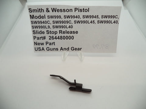 264480000 Smith & Wesson Pistol Multiple Models Slide Stop Release New Part