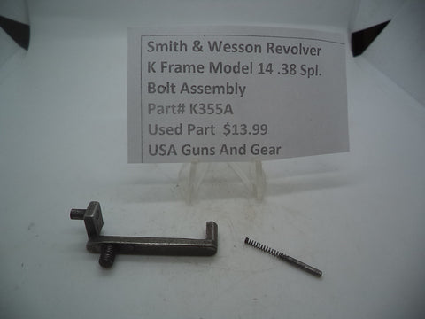 K355A Smith & Wesson Used K Frame Model 14 Bolt Assembly -                                USA Guns And Gear-Your Favorite Gun Parts Store
