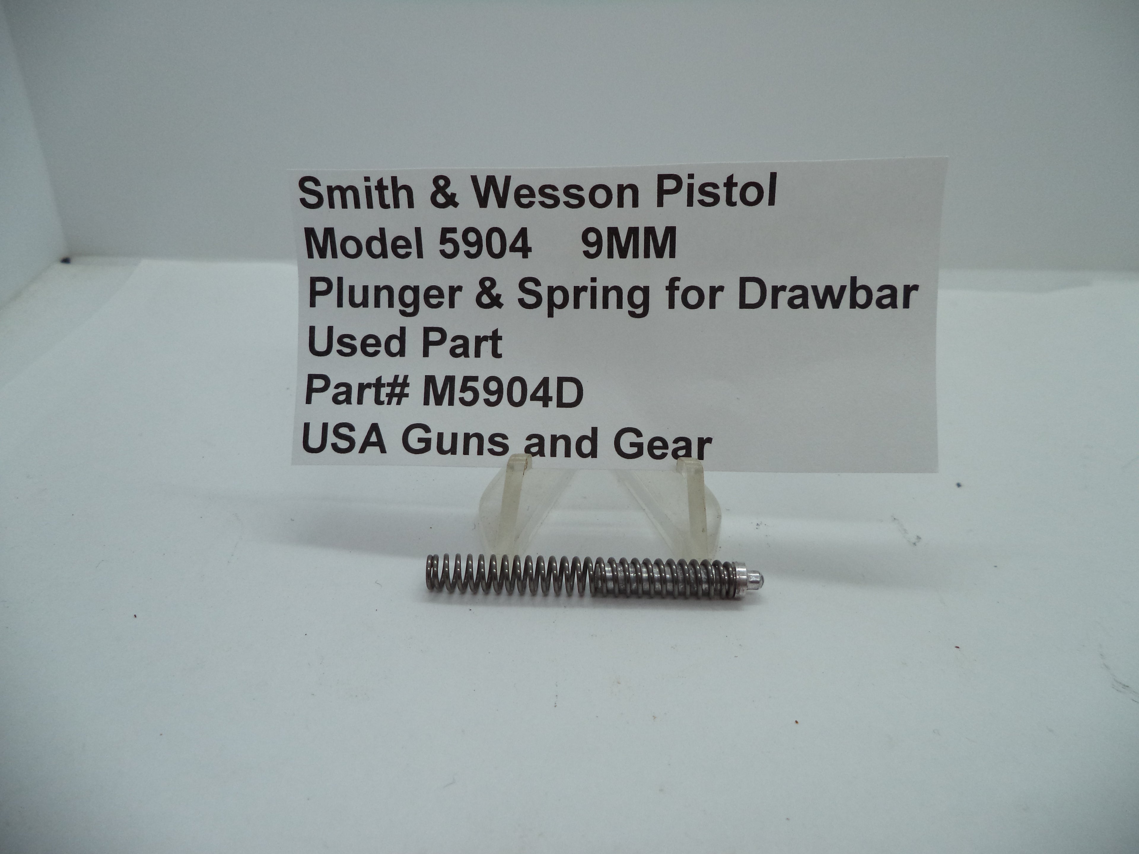 M5904D S&W Model 5904 Drawbar Plunger & Spring - 9mm Used