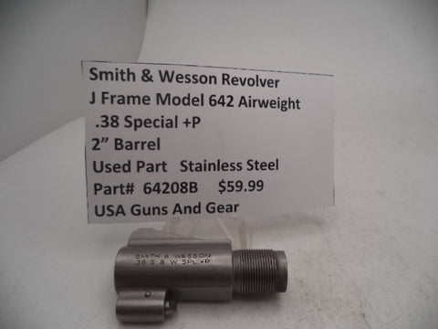 64208B Smith & Wesson J Frame Model 642 Airweight 2" Barrel .38 Special +P