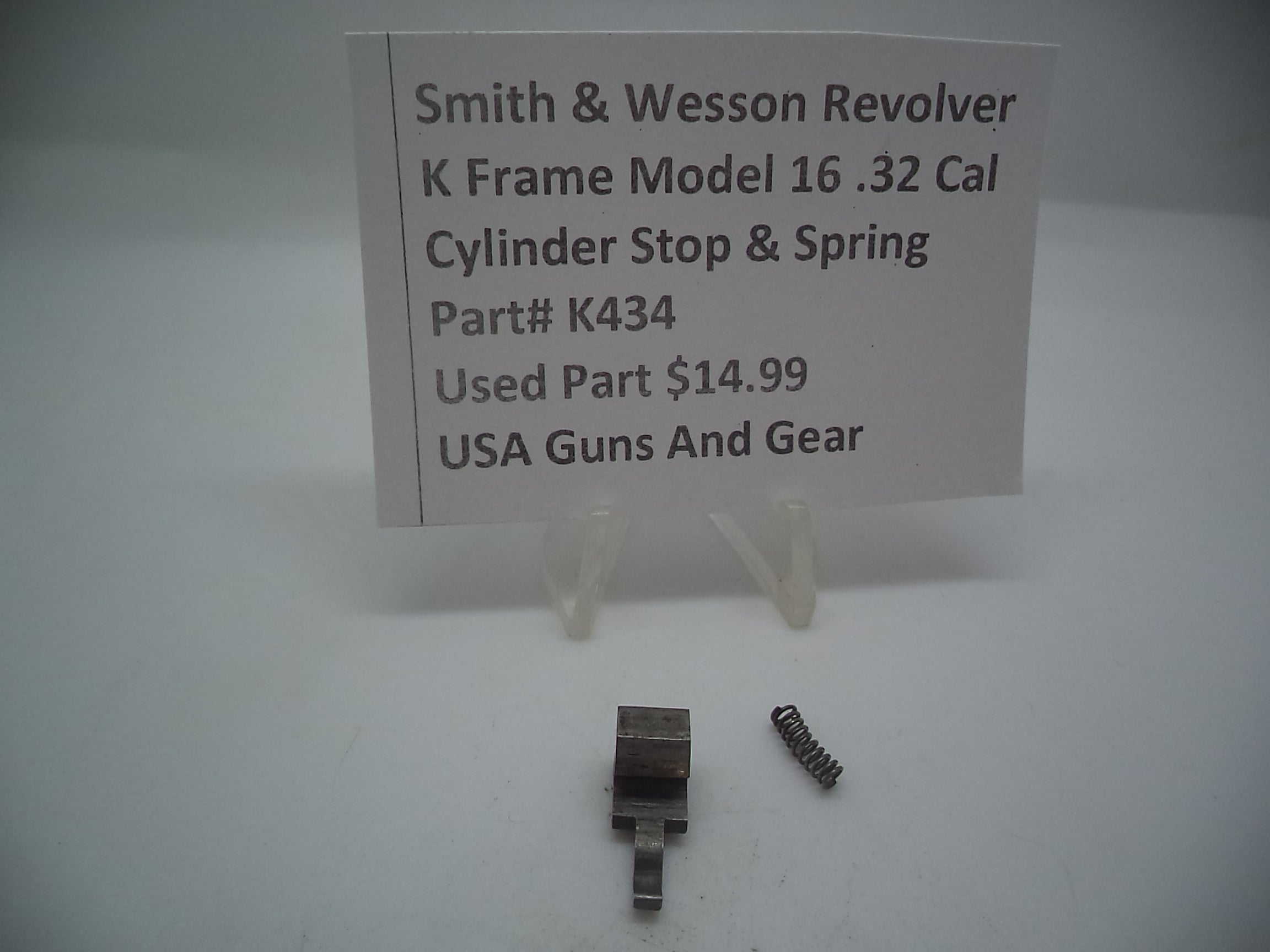 K434 Smith & Wesson Used K Frame Model 16  .32  Cylinder Stop / Spring -                                USA Guns And Gear-Your Favorite Gun Parts Store