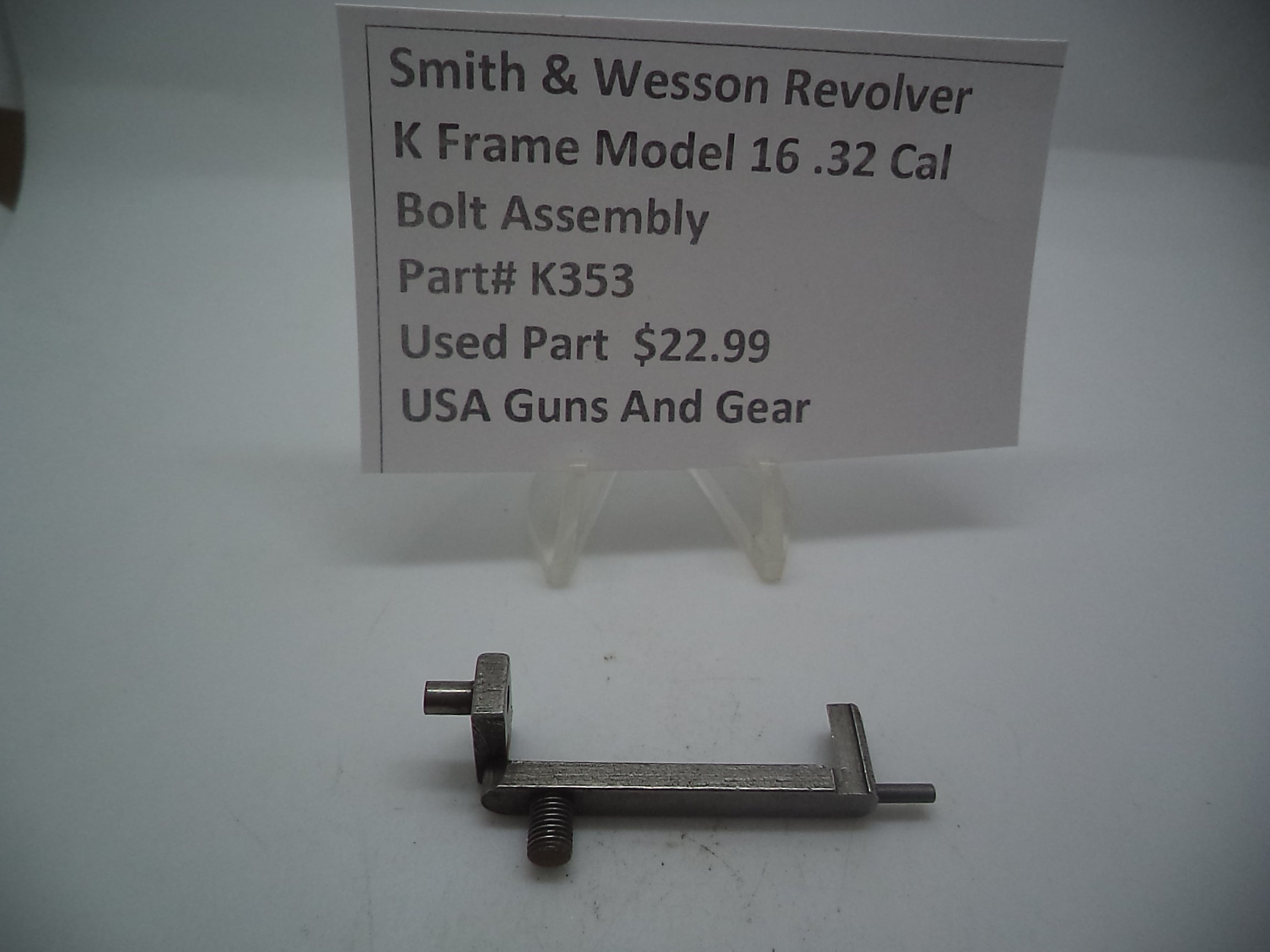 K353 Smith & Wesson Used K Frame Model 16 Bolt Assembly -                                USA Guns And Gear-Your Favorite Gun Parts Store
