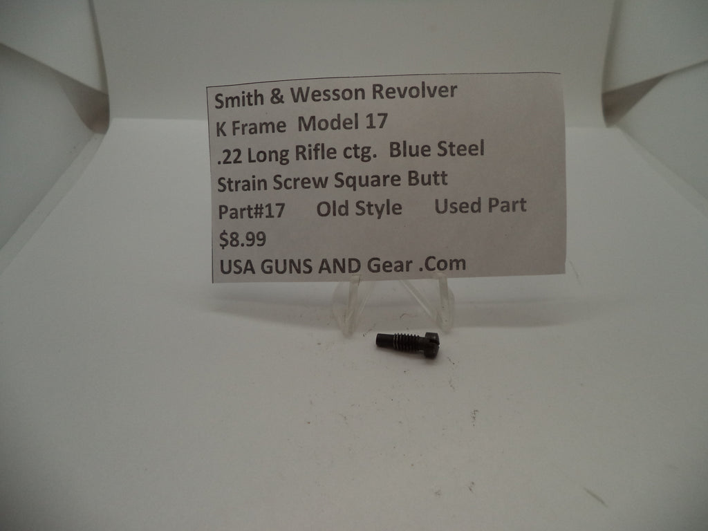 Smith & Wesson K Frame Model 17 Strain Screw Square Butt .22 Long Rifle Old Style - 17