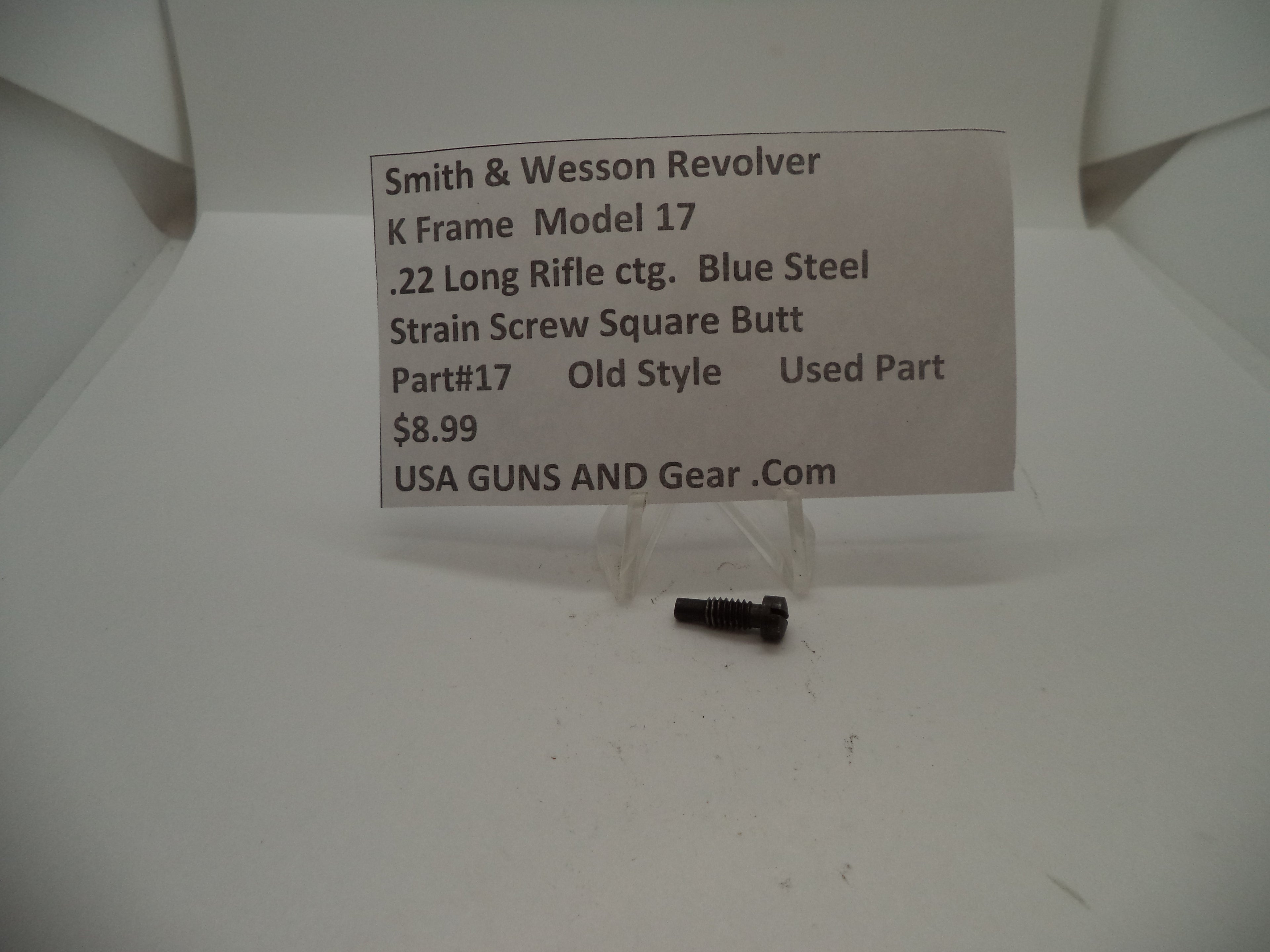 Smith & Wesson K Frame Model 17 Strain Screw Square Butt .22 Long Rifle Old Style - 17