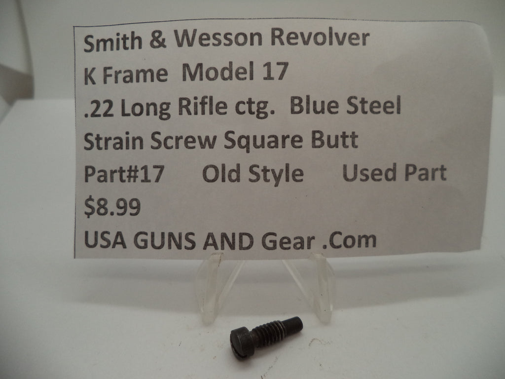 Smith & Wesson K Frame Model 17 Strain Screw Square Butt .22 Long Rifle Old Style - 17