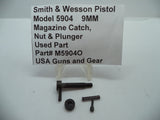 M5904O Smith & Wesson Model 5904 Magazine Catch, Nut and Plunger Used Part