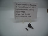 K419 Smith & Wesson K Frame Model 17 Used Cylinder Stop & Spring