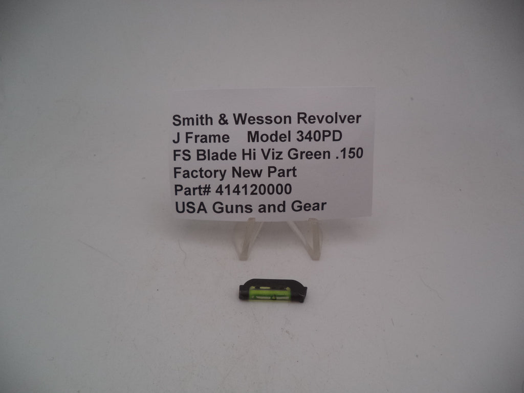 Smith & Wesson J Frame Model 340PD Front Sight Blade - Hi-Viz Green - .150" Height - 1 7/8" Barrel - 414120000