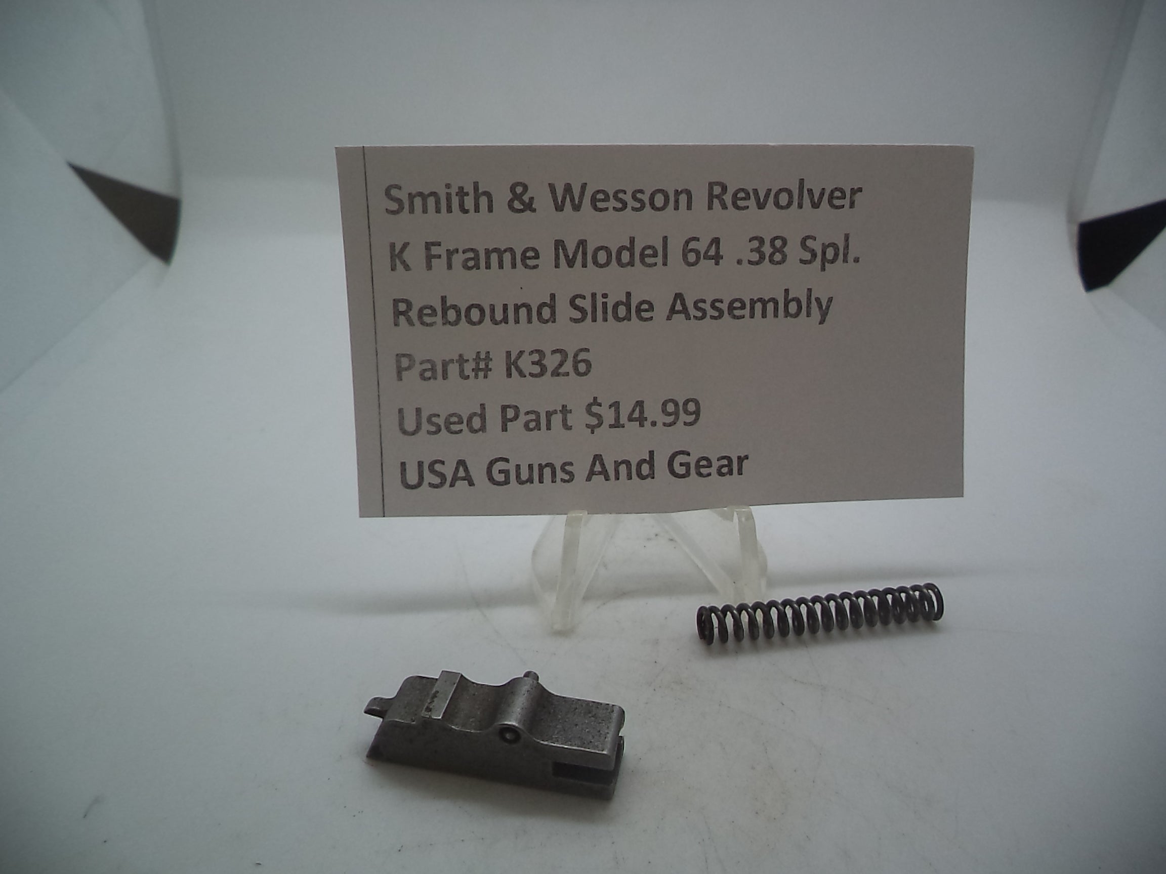 K326  Smith & Wesson K Frame Model 64 rebound slide assembly used part -                                USA Guns And Gear-Your Favorite Gun Parts Store