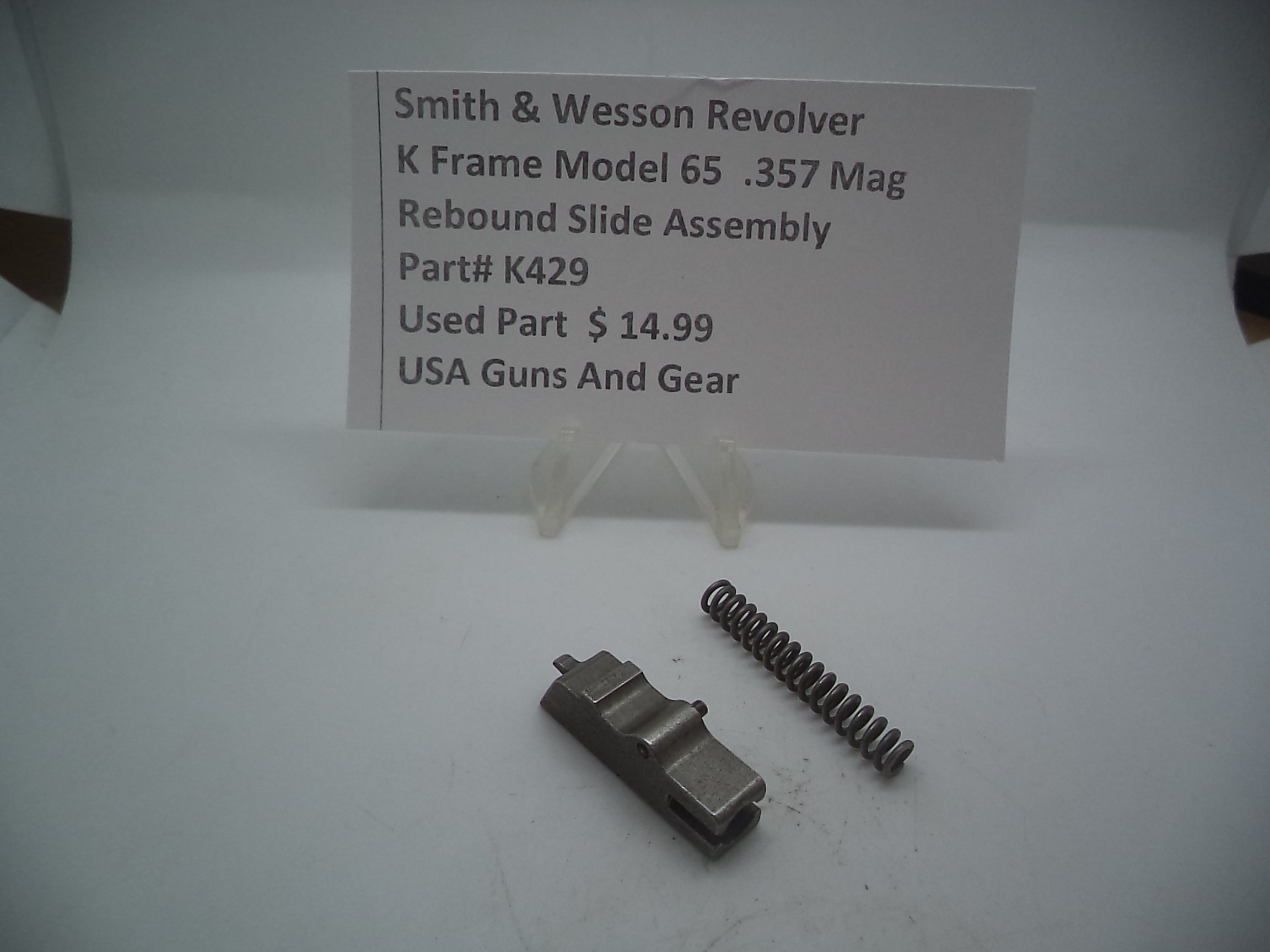 K429 Smith & Wesson K Frame Model 65.357 rebound slide assembly used -                                USA Guns And Gear-Your Favorite Gun Parts Store