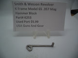 K253 Smith & Wesson Revolver K Frame Model 65 .357 Mag Hammer Block