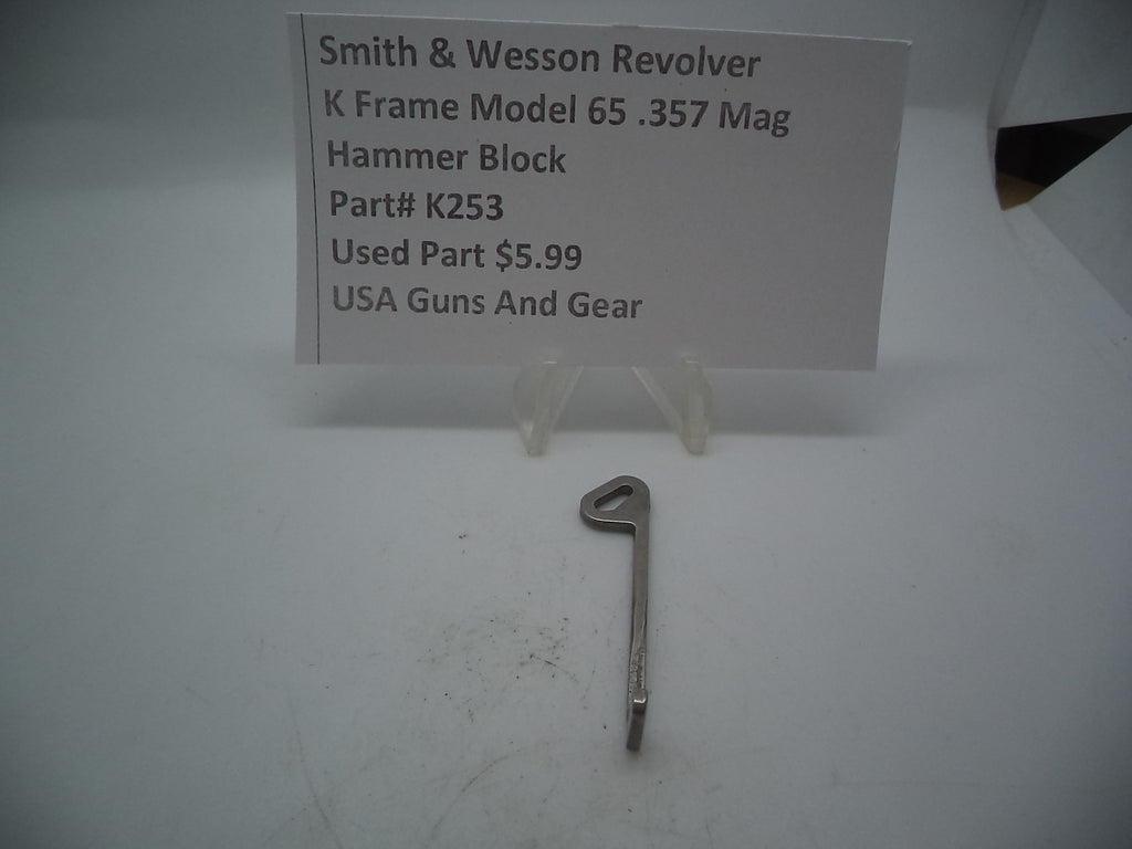 K253 Smith & Wesson Revolver K Frame Model 65 .357 Mag Hammer Block