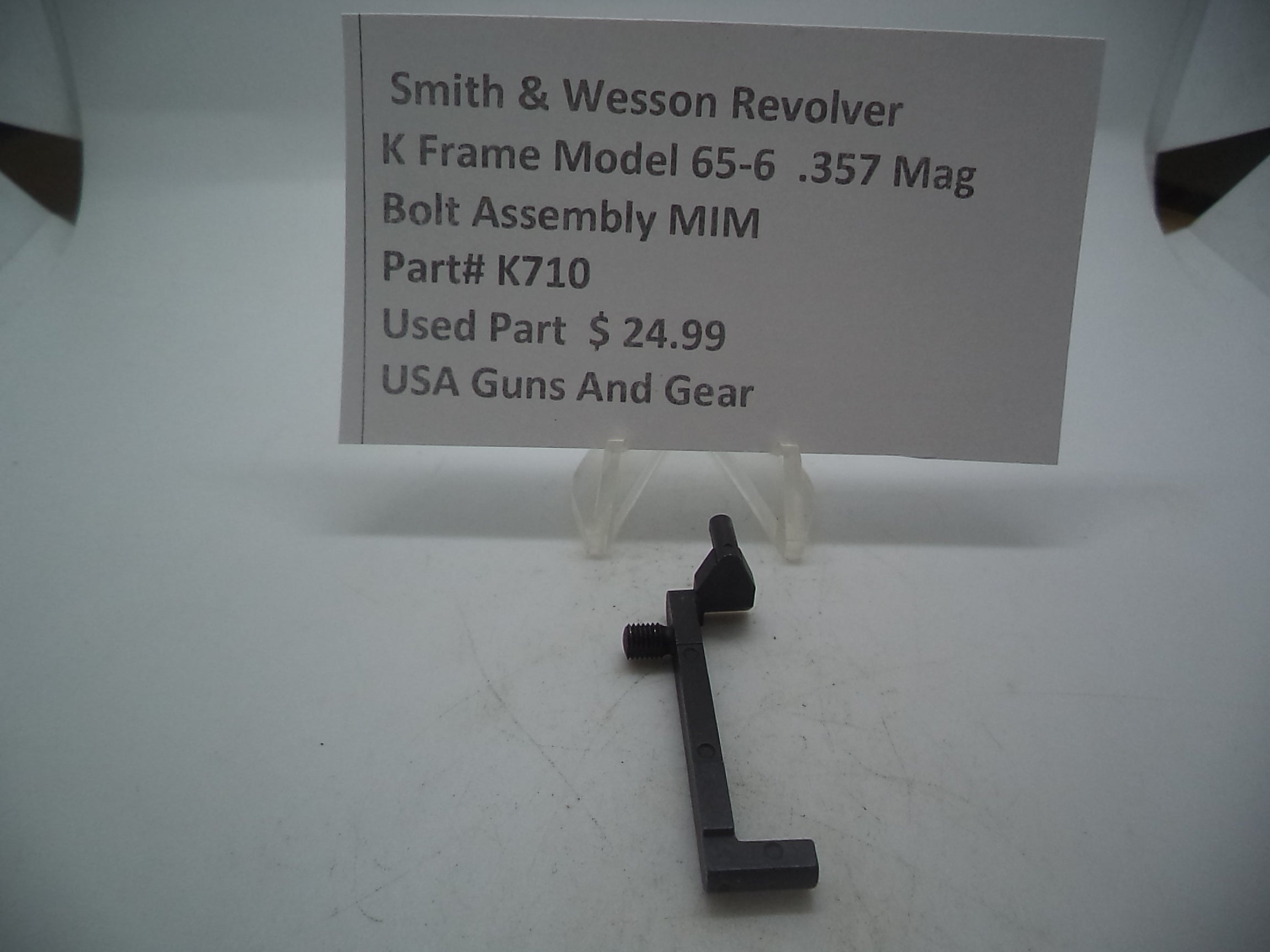 K710 Smith & Wesson Used K Frame Model 65-6 .357 Caliber Bolt Assembly