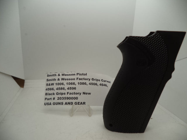 Smith & Wesson Curved Back Grips Black Plastic Models 1006, 1066, 1086, 4506, 4546, 4566, 4586, 4596 - 203590000
