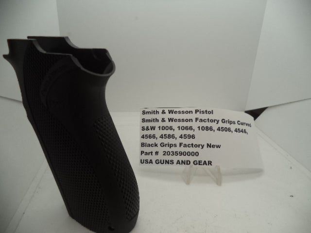 Smith & Wesson Curved Back Grips Black Plastic Models 1006, 1066, 1086, 4506, 4546, 4566, 4586, 4596 - 203590000