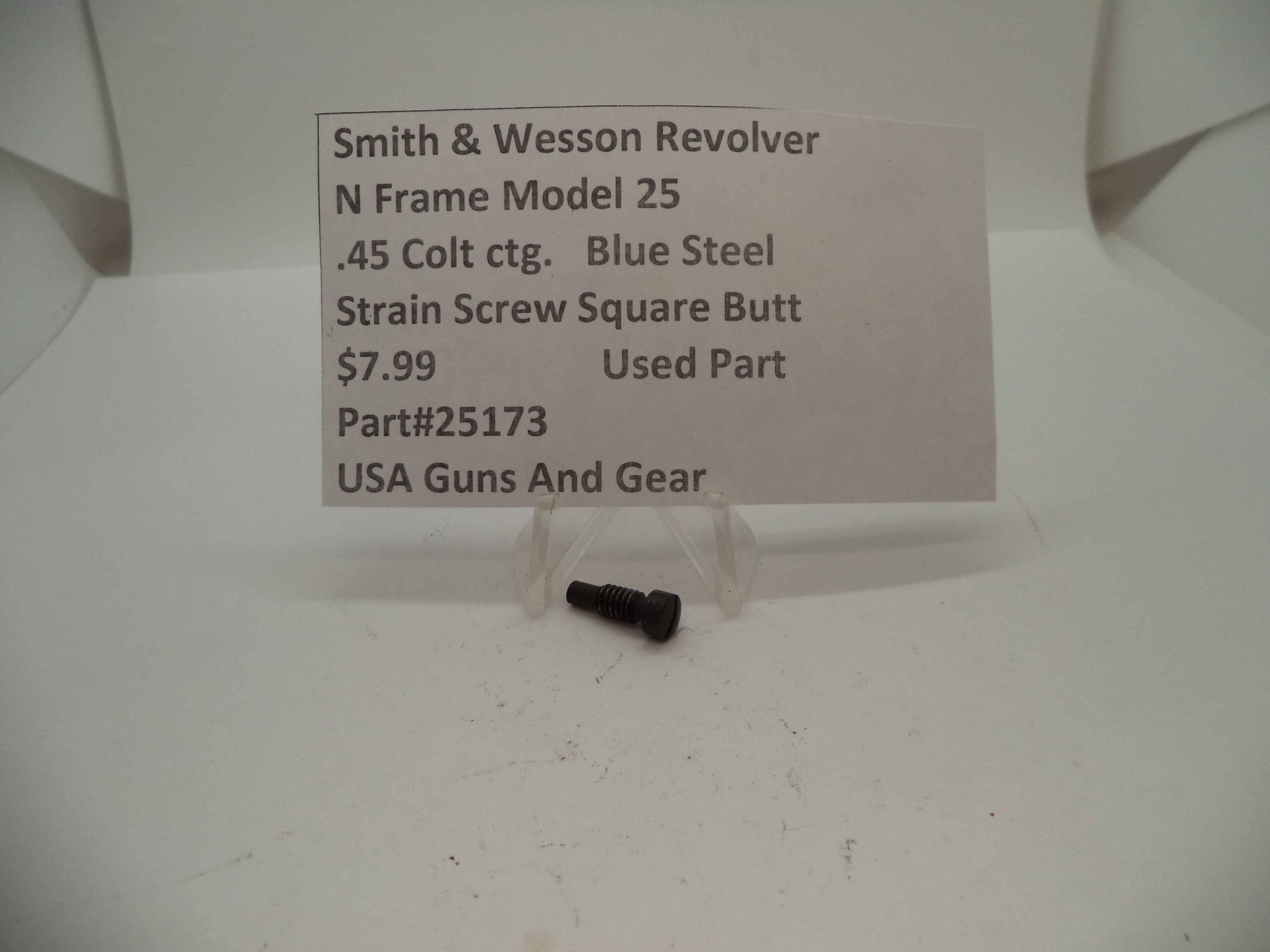 25173 Smith & Wesson N Frame Model 25 Used Strain Screw Square Butt